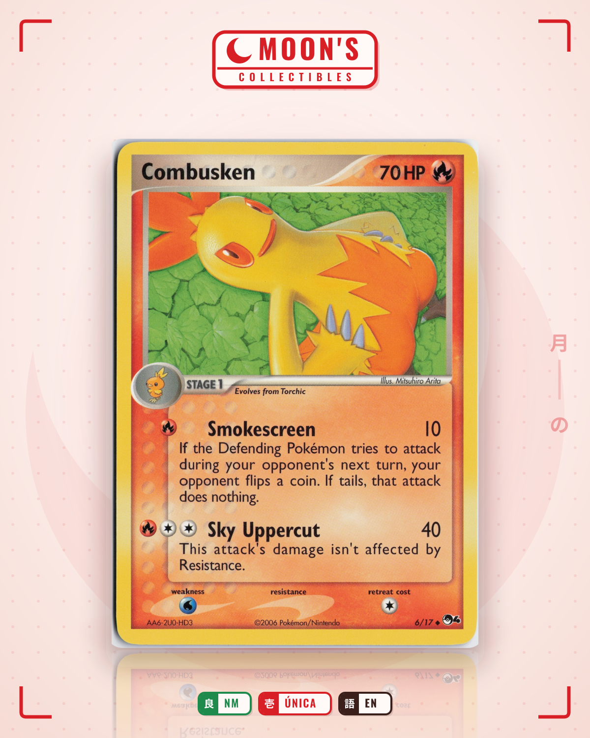 Carta Pokémon Combusken · POP Series 4 #6/17 (NM) — pieza única en Moon's Collectibles México