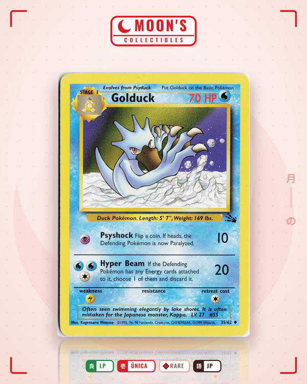 Carta Pokémon ゴルダック · 化石の秘密 #No.055 (LP) — pieza única en Moon's Collectibles México