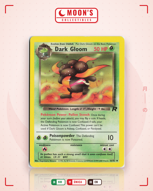 Carta Pokémon Dark Gloom · Team Rocket #36/82 (NM) — pieza única en Moon's Collectibles México
