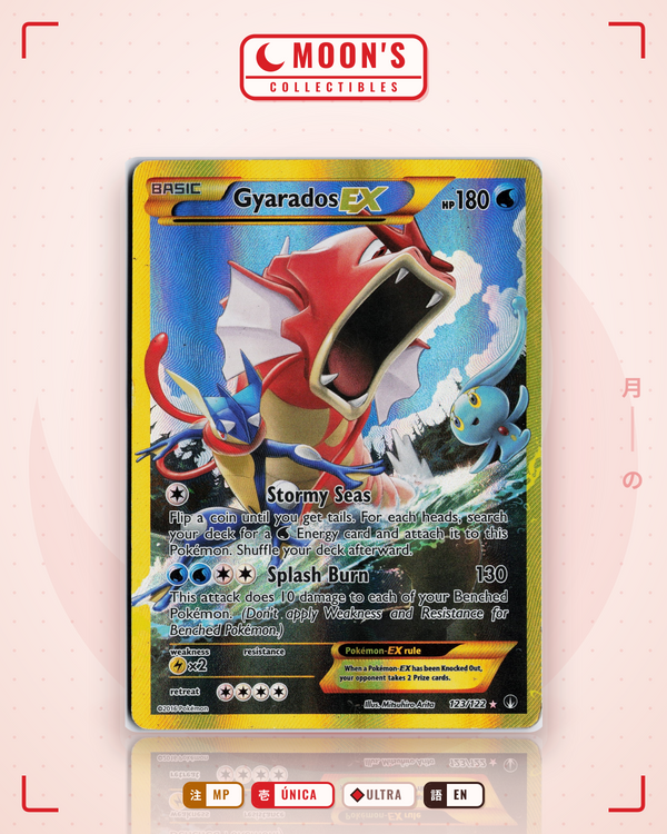Carta Pokémon Gyarados-EX · BREAKpoint #123/122 (MP) — pieza única en Moon's Collectibles México
