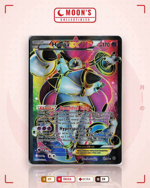 Carta Pokémon Hoopa-EX · Ancient Origins #89/98 (HP) — pieza única en Moon's Collectibles México
