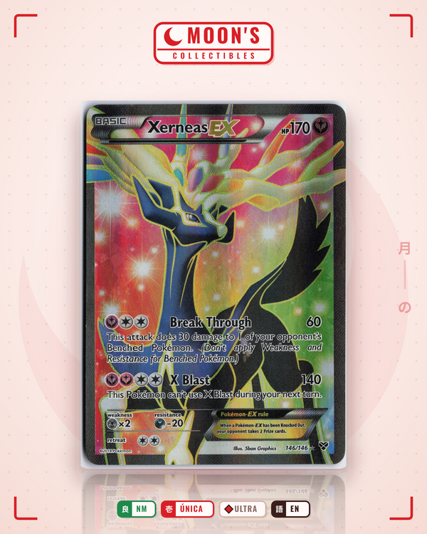 Carta Pokémon Xerneas-EX · XY #146/146 (NM) — pieza única en Moon's Collectibles México