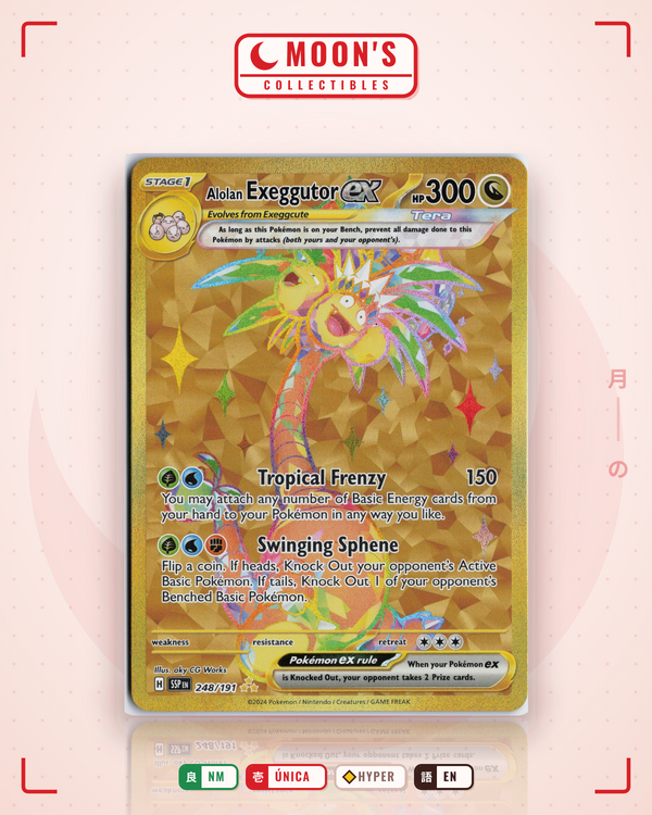 Carta Pokémon Alolan Exeggutor ex · Surging Sparks #248/191 (NM) — pieza única en Moon's Collectibles México