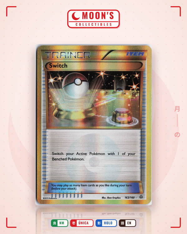 Carta Pokémon Switch · Primal Clash #163/160 (NM) — pieza única en Moon's Collectibles México
