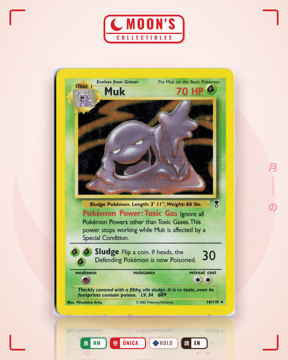 Carta Pokémon Muk · Legendary Collection #16/110 (NM) — pieza única en Moon's Collectibles México