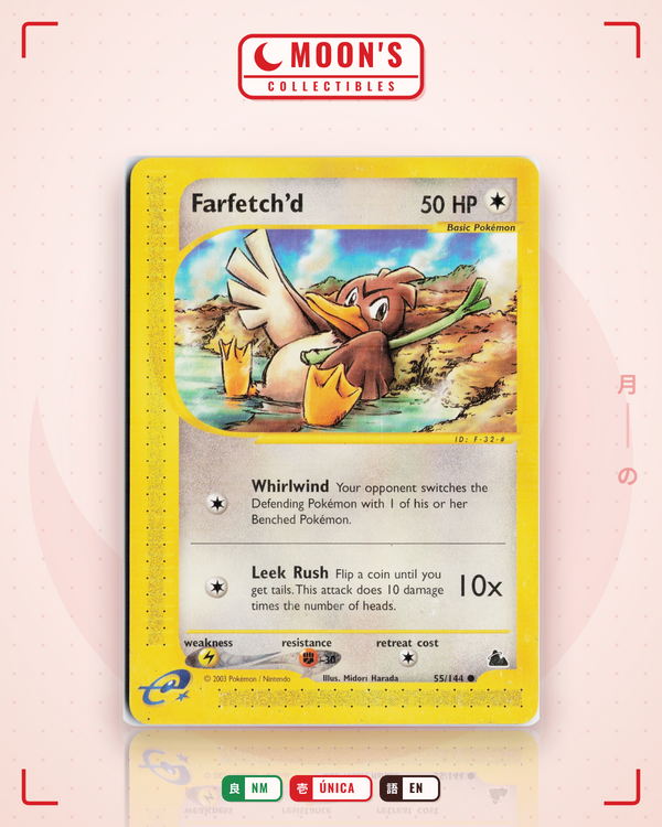 Carta Pokémon Farfetch'd · Skyridge #55/144 (NM) — pieza única en Moon's Collectibles México