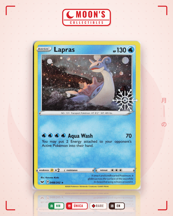 Carta Pokémon Lapras · Sword & Shield #048/202 (NM) — pieza única en Moon's Collectibles México