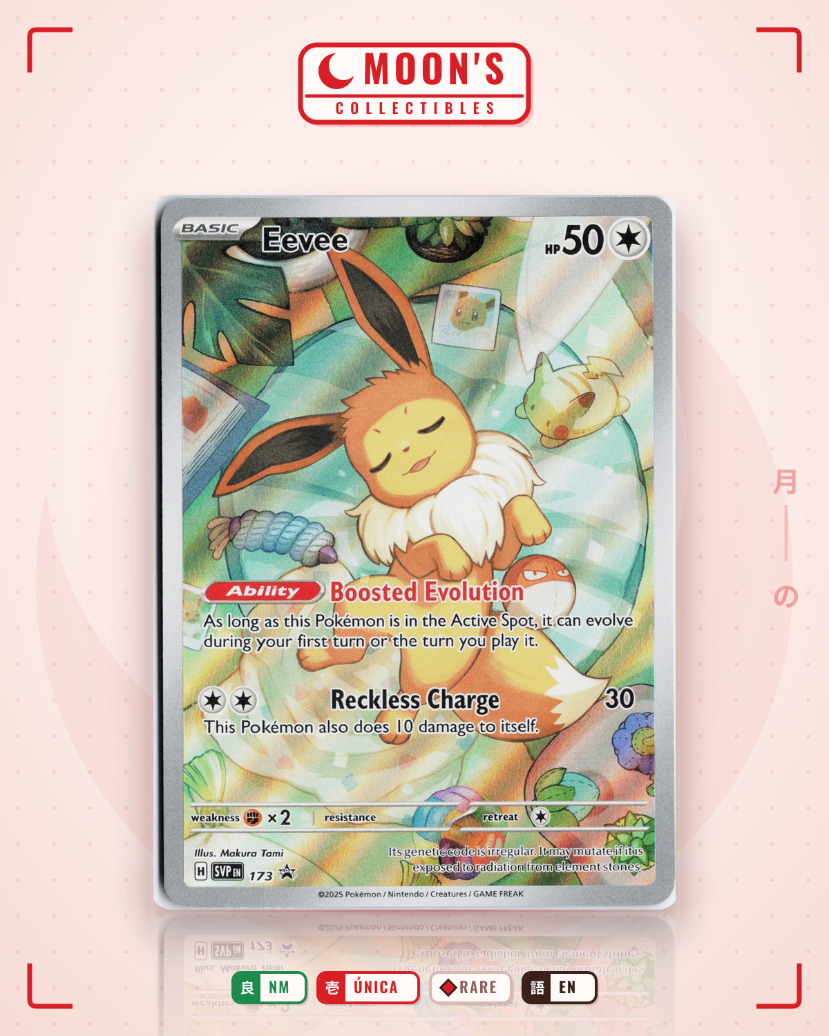 Carta Pokémon Eevee · Scarlet & Violet Black Star Promos #173 (NM) — pieza única en Moon's Collectibles México