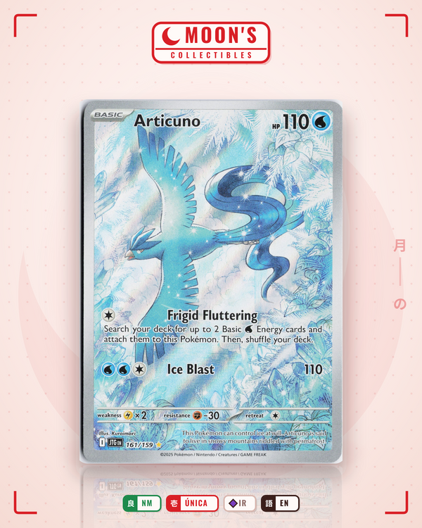 Carta Pokémon Articuno · Journey Together #161/159 (NM) — pieza única en Moon's Collectibles México