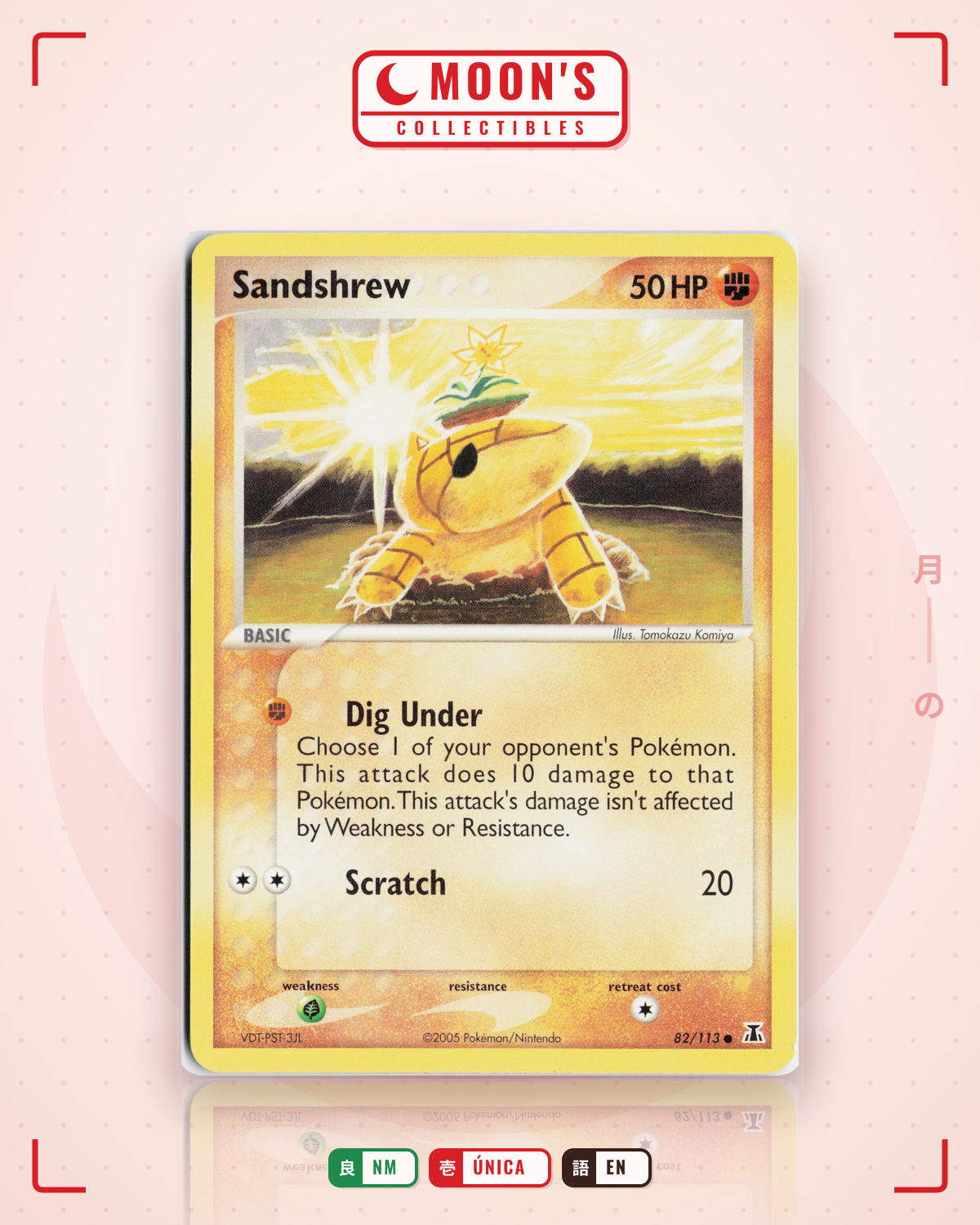 Carta Pokémon Sandshrew · Delta Species #82/113 (NM) — pieza única en Moon's Collectibles México