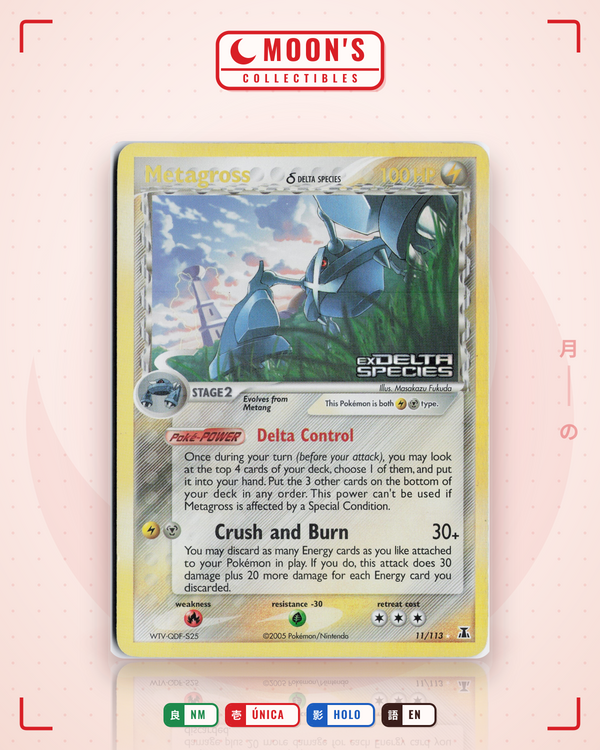 Carta Pokémon Metagross δ · Delta Species #11/113 (NM) — pieza única en Moon's Collectibles México