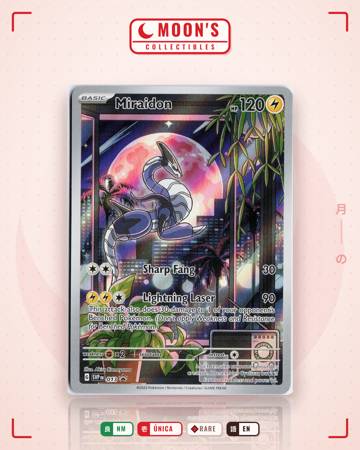 Carta Pokémon Miraidon · Scarlet & Violet Black Star Promos #013 (NM) — pieza única en Moon's Collectibles México