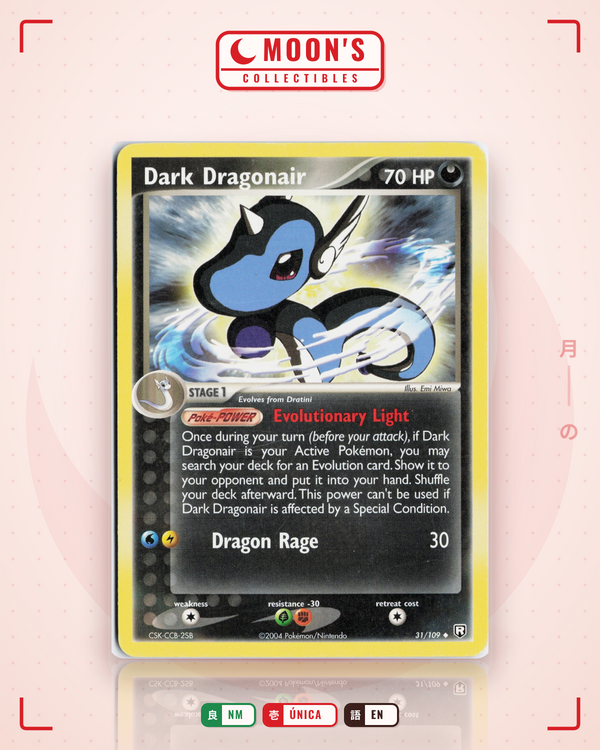 Carta Pokémon Dark Dragonair · Team Rocket Returns #31/109 (NM) — pieza única en Moon's Collectibles México