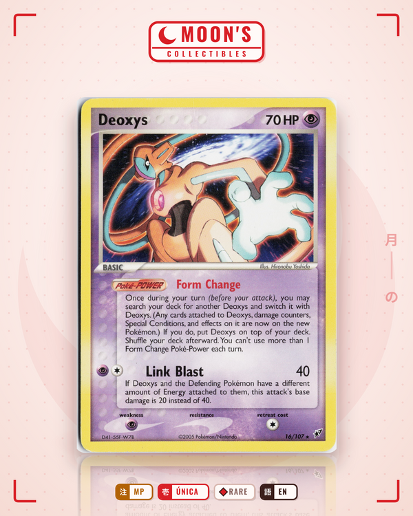 Carta Pokémon Deoxys · Deoxys #16/107 (MP) — pieza única en Moon's Collectibles México