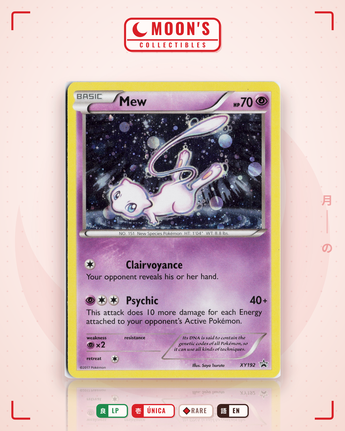 Carta Pokémon Mew · XY Black Star Promos #XY192 (LP) — pieza única en Moon's Collectibles México