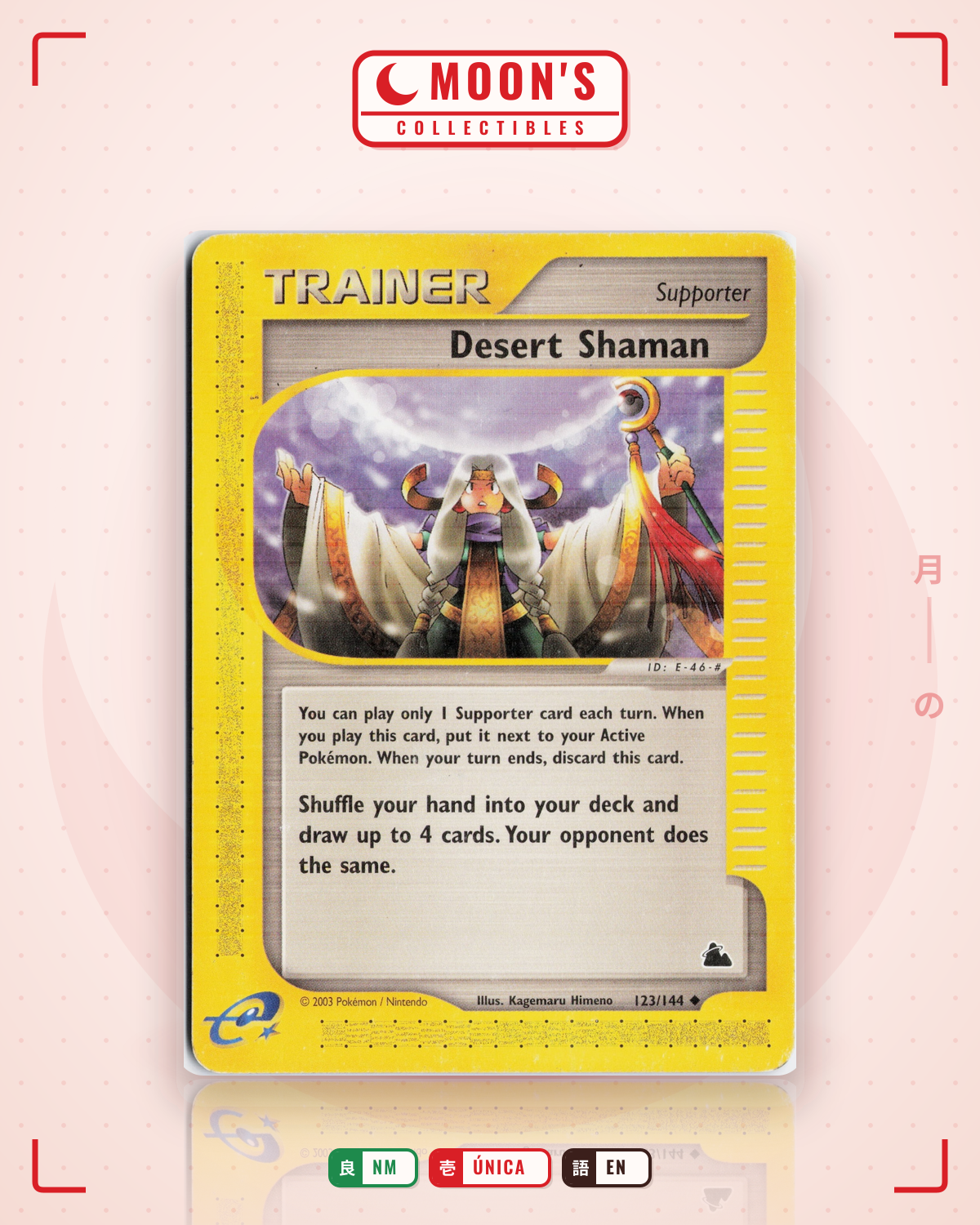 Carta Pokémon Desert Shaman · Skyridge #123/144 (NM) — pieza única en Moon's Collectibles México