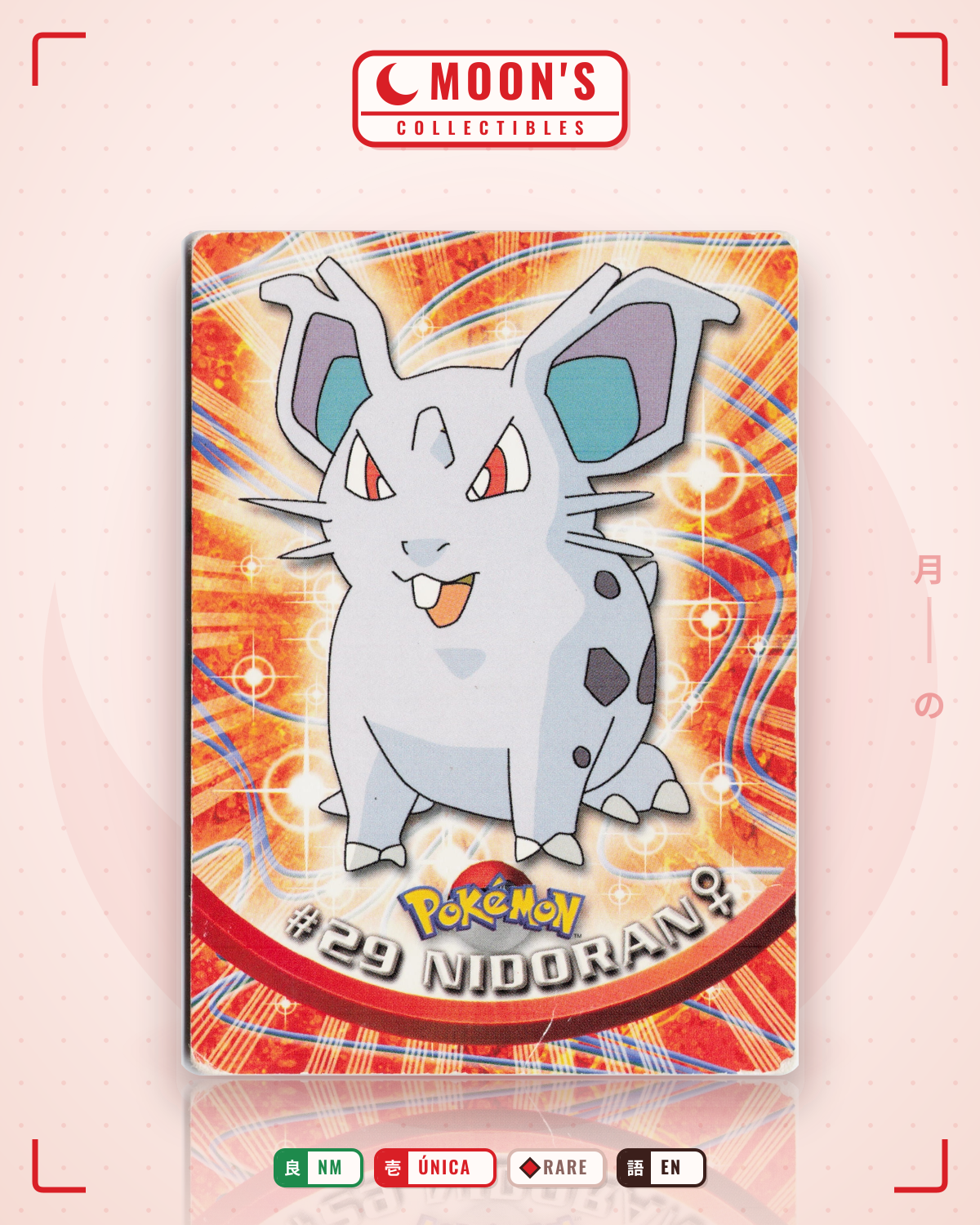 Carta Pokémon Nidoran Topps 1999 Vintage Pokemon · Topps 1999 #29 (NM) — pieza única en Moon's Collectibles México