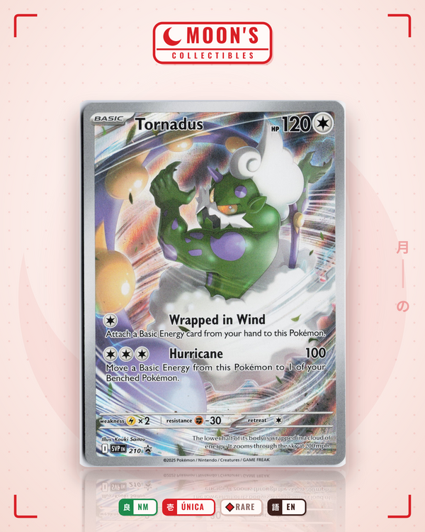 Carta Pokémon Tornadus · Scarlet & Violet Black Star Promos #210 (NM) — pieza única en Moon's Collectibles México
