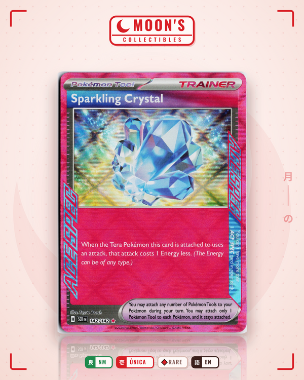 Carta Pokémon Sparkling Crystal · Stellar Crown #142/142 (NM) — pieza única en Moon's Collectibles México