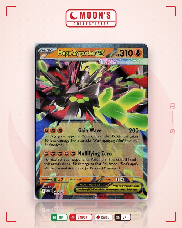 Carta Pokémon Mega Zygarde ex · Mega Evolution Black Star Promos #071 (NM) — pieza única en Moon's Collectibles México