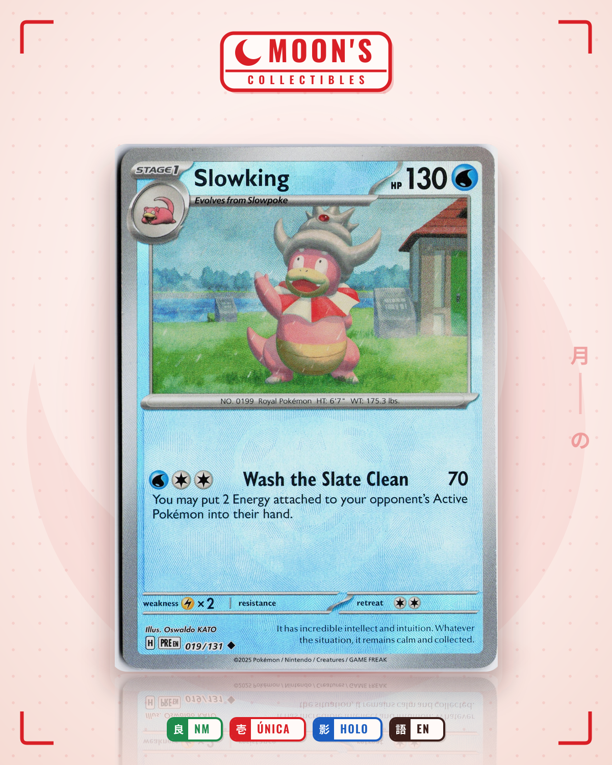 Carta Pokémon Slowking · Prismatic Evolutions #019/131 (NM) — pieza única en Moon's Collectibles México