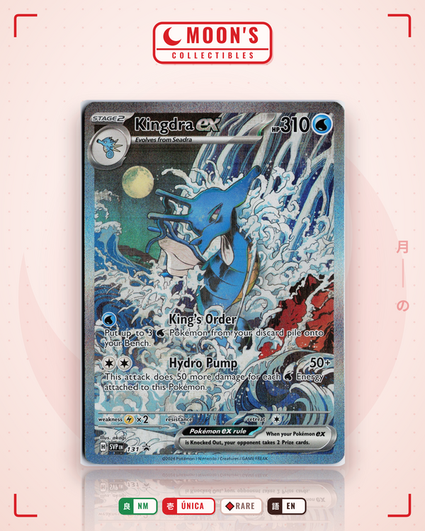 Carta Pokémon Kingdra ex · Scarlet & Violet Black Star Promos #131 (NM) — pieza única en Moon's Collectibles México