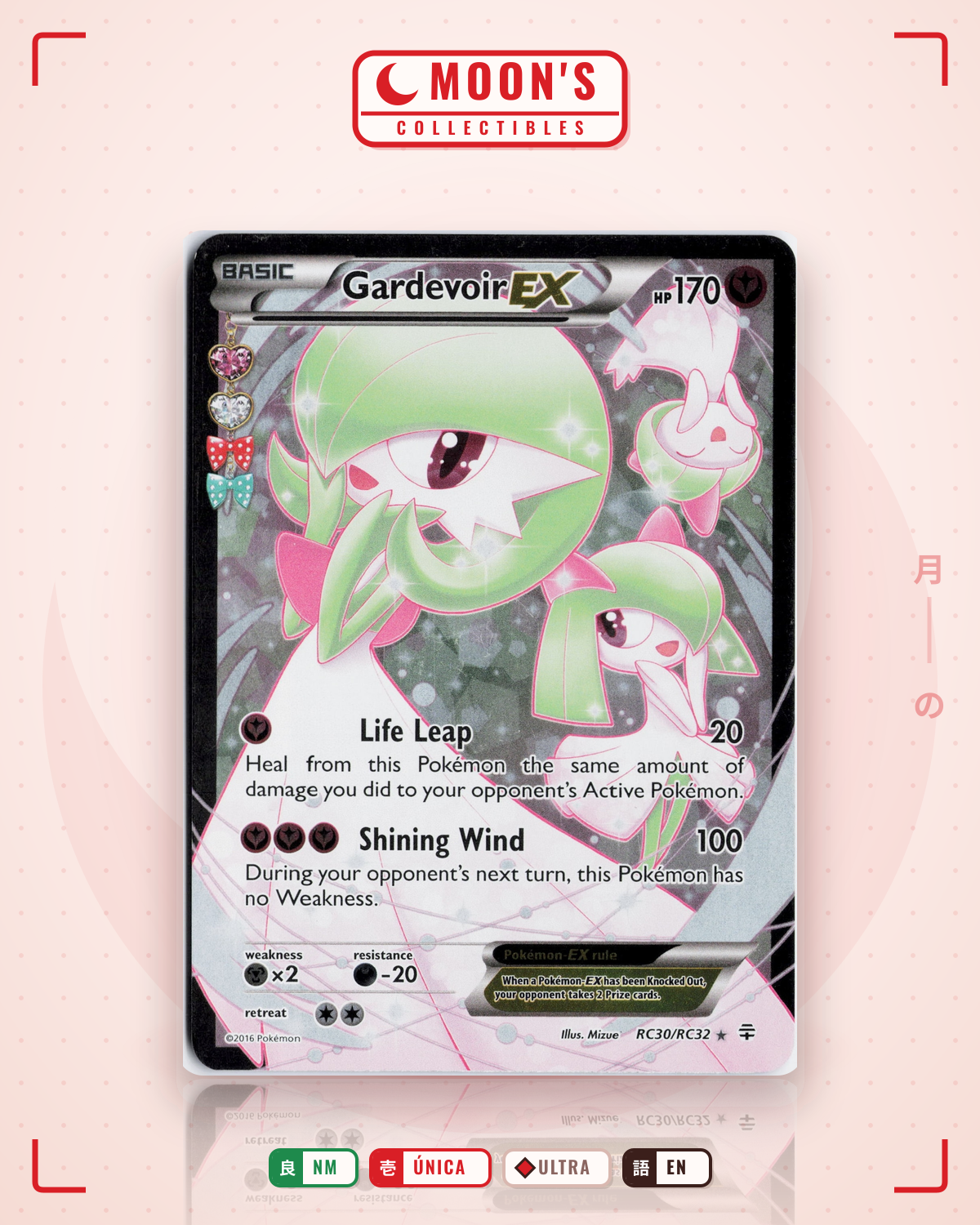 Carta Pokémon Gardevoir-EX · Generations #RC30/RC32 (NM) — pieza única en Moon's Collectibles México