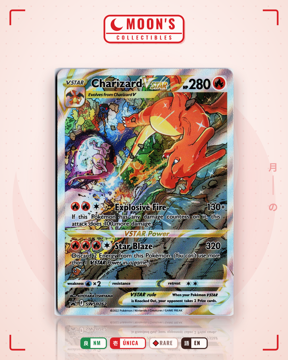Carta Pokémon Charizard VSTAR · SWSH Black Star Promos #SWSH262 (NM) — pieza única en Moon's Collectibles México