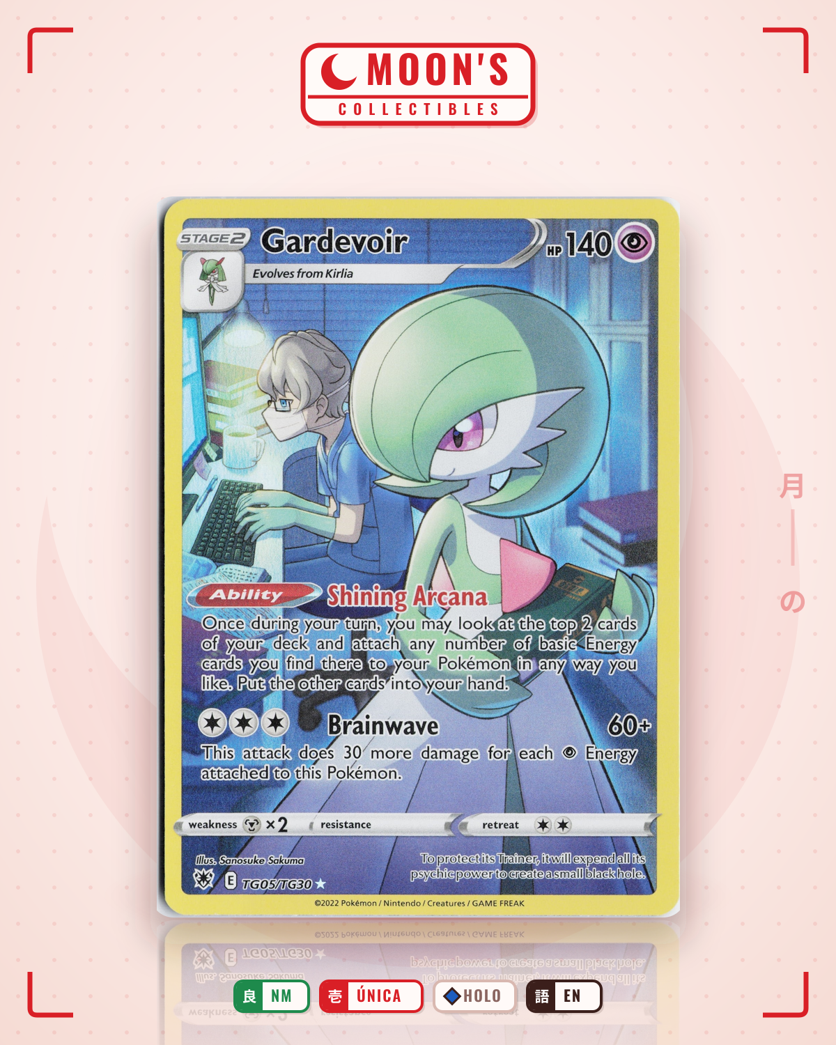 Carta Pokémon Gardevoir · Astral Radiance Trainer Gallery #TG05/TG30 (NM) — pieza única en Moon's Collectibles México