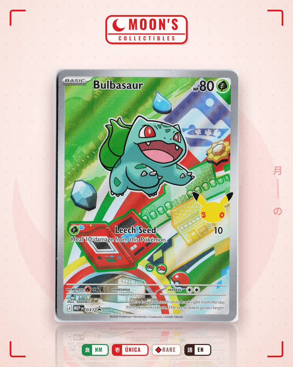 Carta Pokémon Bulbasaur · Mega Evolution Black Star Promos #037 (NM) — pieza única en Moon's Collectibles México
