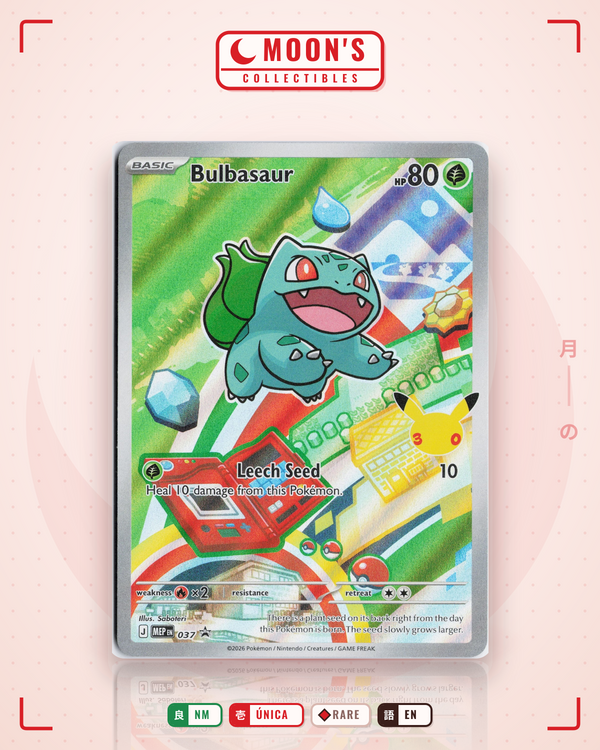 Carta Pokémon Bulbasaur · Mega Evolution Black Star Promos #037 (NM) — pieza única en Moon's Collectibles México
