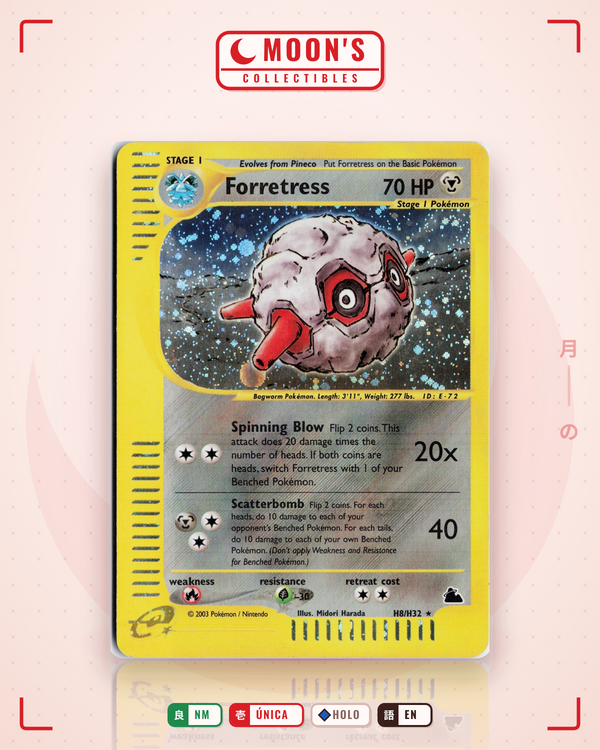 Carta Pokémon Forretress · Skyridge #H8/H32 (NM) — pieza única en Moon's Collectibles México