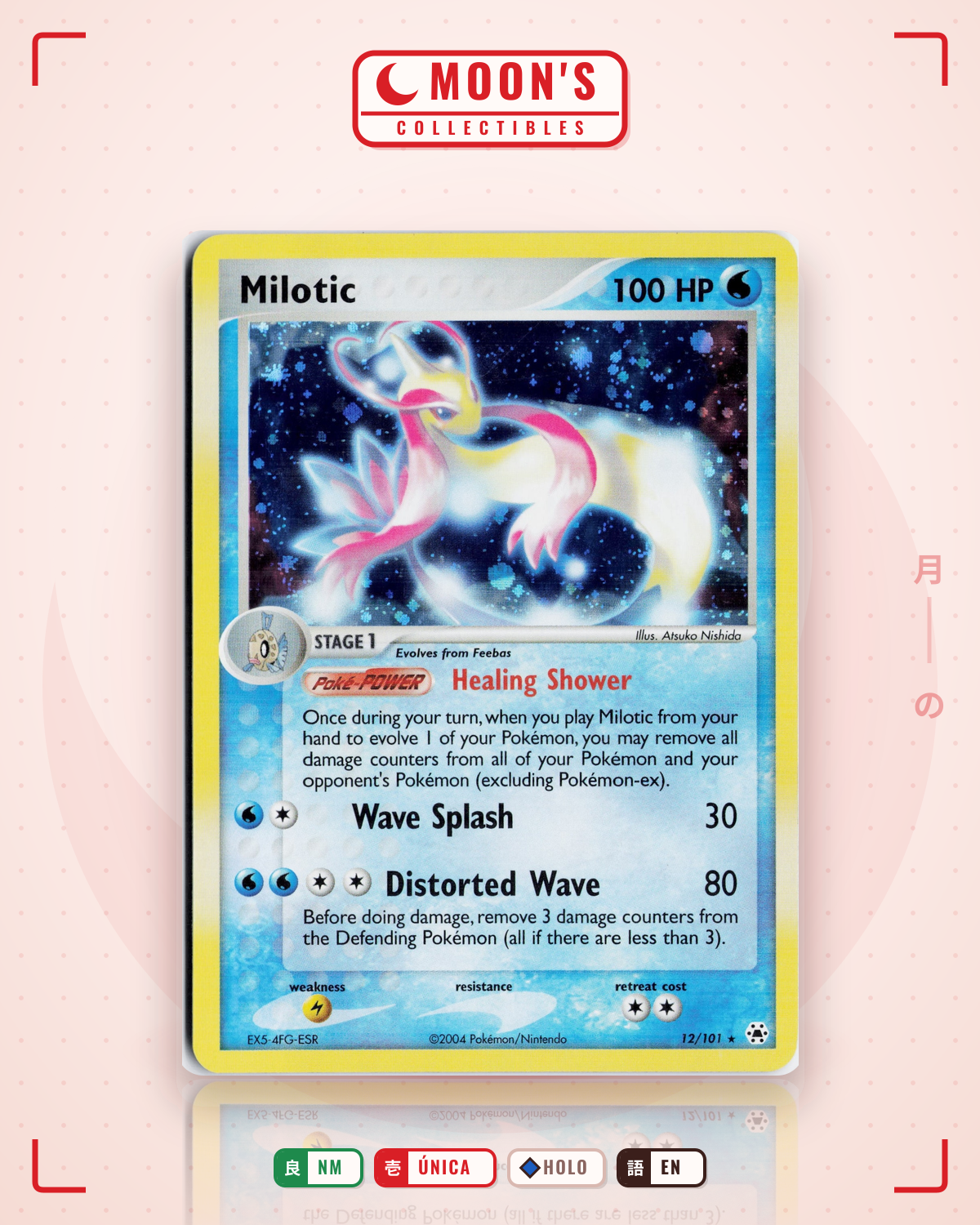 Carta Pokémon Milotic · Hidden Legends #12/101 (NM) — pieza única en Moon's Collectibles México