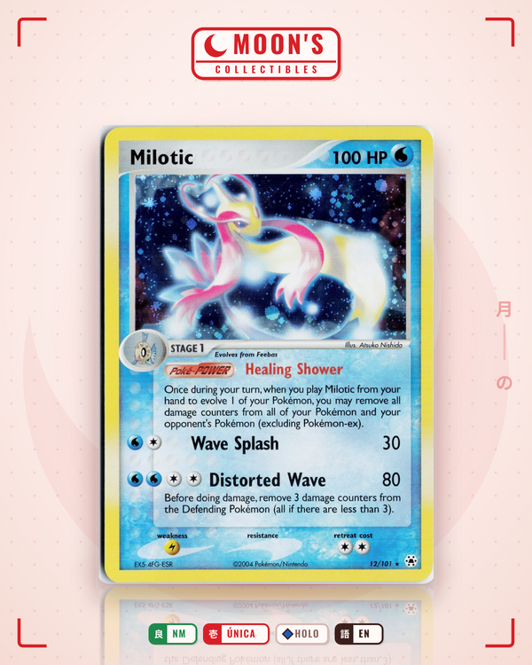 Carta Pokémon Milotic · Hidden Legends #12/101 (NM) — pieza única en Moon's Collectibles México