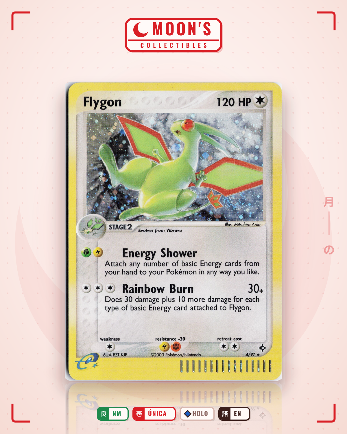 Carta Pokémon Flygon · Dragon #4/97 (NM) — pieza única en Moon's Collectibles México
