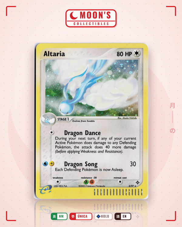 Carta Pokémon Altaria · Dragon #2/97 (NM) — pieza única en Moon's Collectibles México