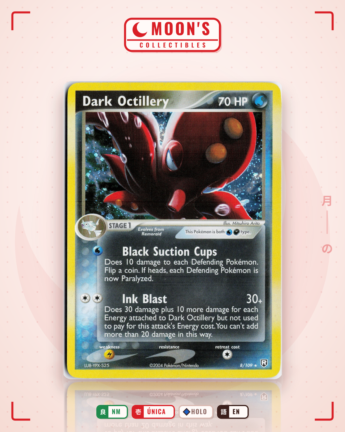 Carta Pokémon Dark Octillery · Team Rocket Returns #8/109 (NM) — pieza única en Moon's Collectibles México