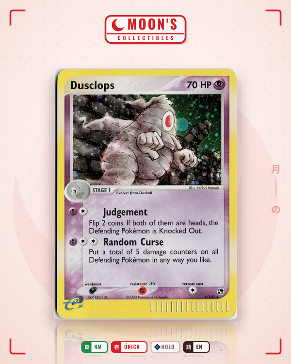 Carta Pokémon Dusclops · Sandstorm #4/100 (NM) — pieza única en Moon's Collectibles México