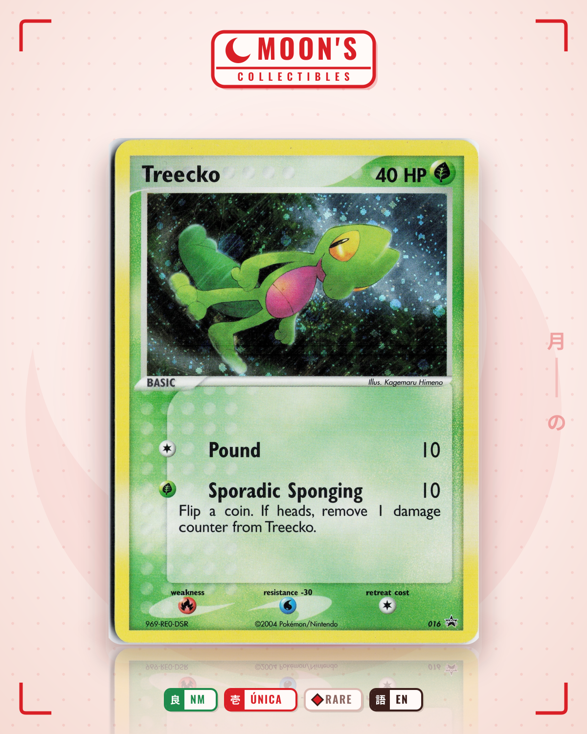 Carta Pokémon Treecko · Nintendo Black Star Promos #016 (NM) — pieza única en Moon's Collectibles México