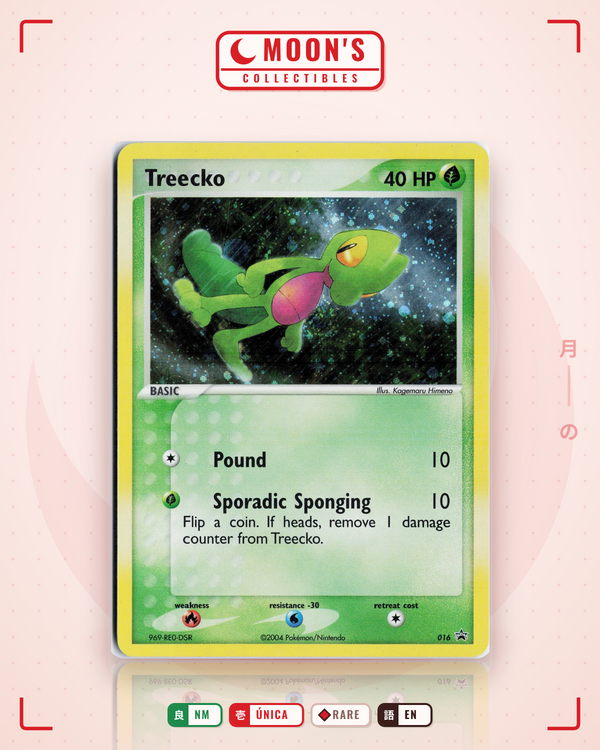 Carta Pokémon Treecko · Nintendo Black Star Promos #016 (NM) — pieza única en Moon's Collectibles México