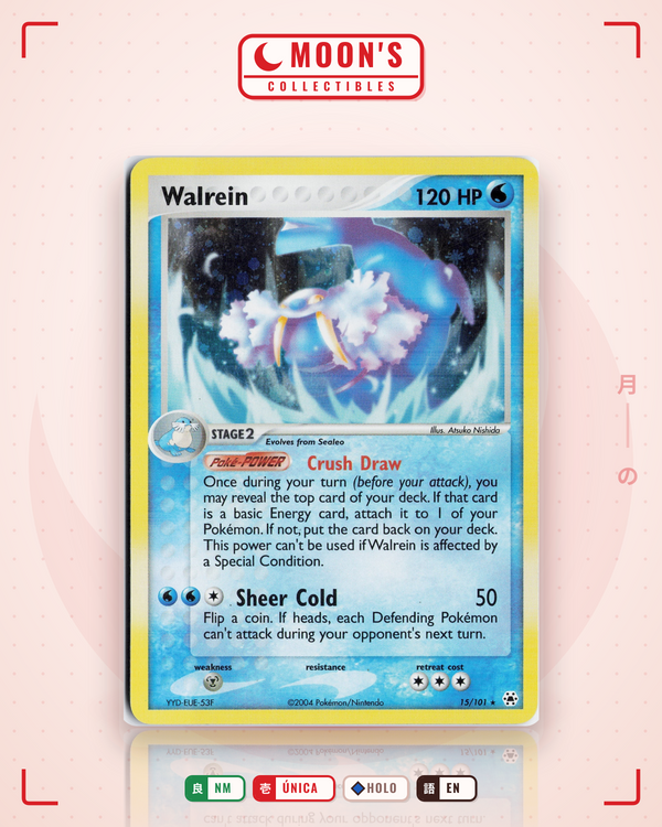Carta Pokémon Walrein · Hidden Legends #15/101 (NM) — pieza única en Moon's Collectibles México