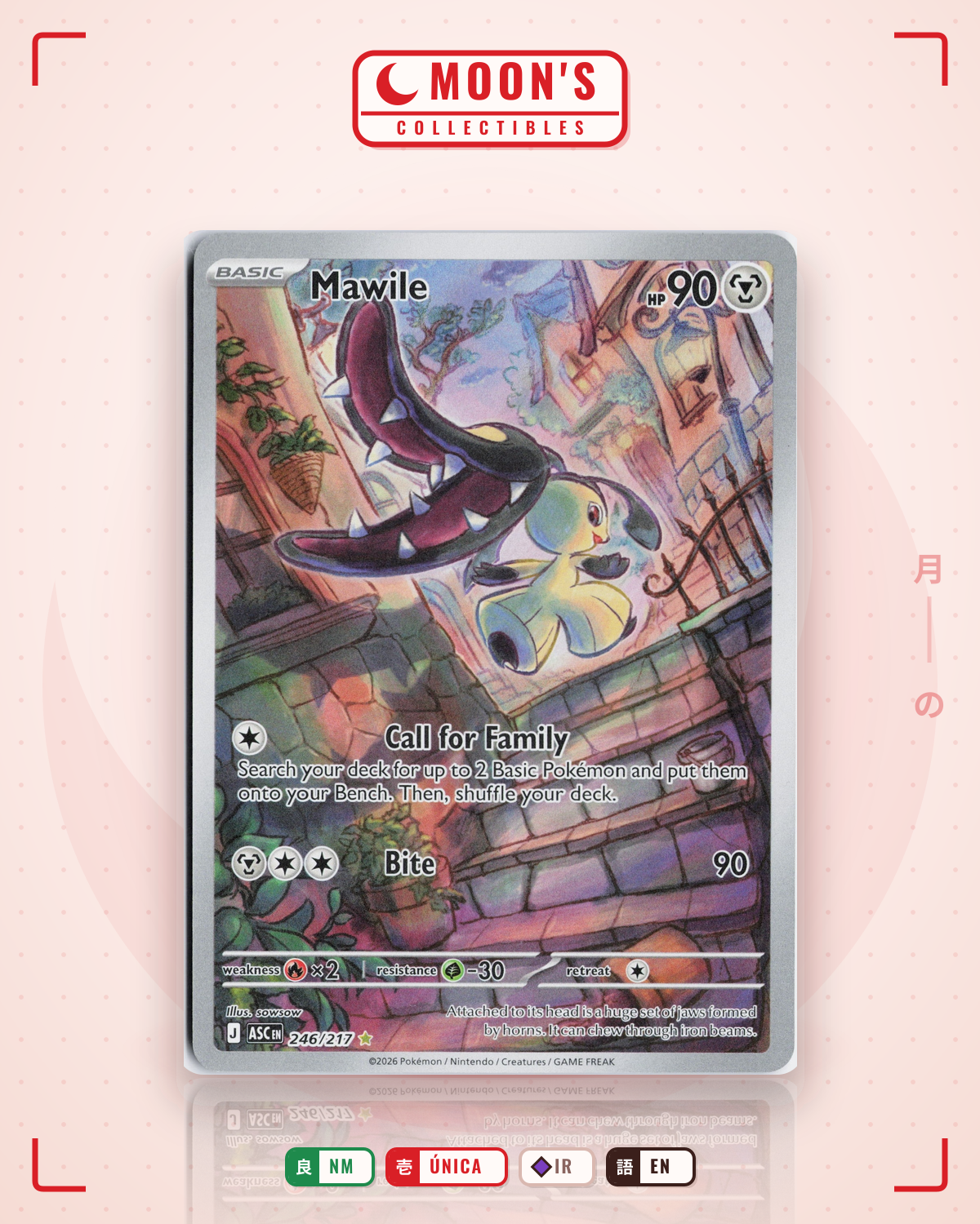 Carta Pokémon Mawile · Ascended Heroes #246/217 (NM) — pieza única en Moon's Collectibles México