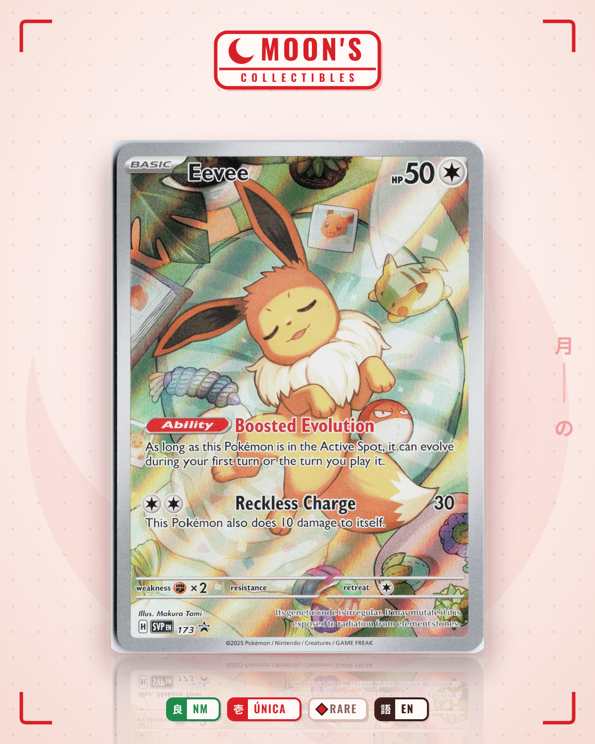 Carta Pokémon Eevee · Scarlet & Violet Black Star Promos #173 (NM) — pieza única en Moon's Collectibles México