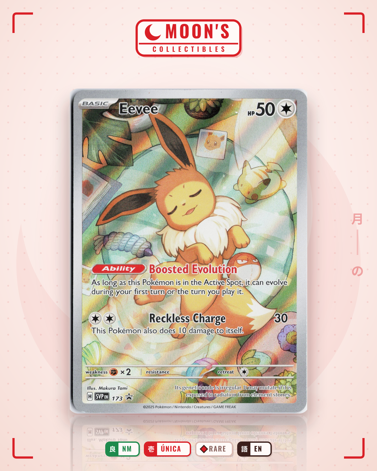 Carta Pokémon Eevee · Scarlet & Violet Black Star Promos #173 (NM) — pieza única en Moon's Collectibles México