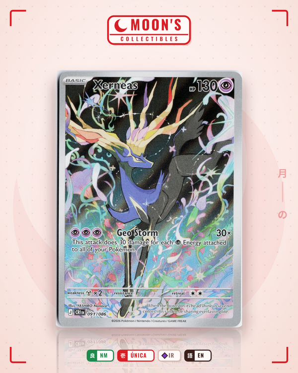 Carta Pokémon Xerneas · Chaos Rising #091/086 (NM) — pieza única en Moon's Collectibles México