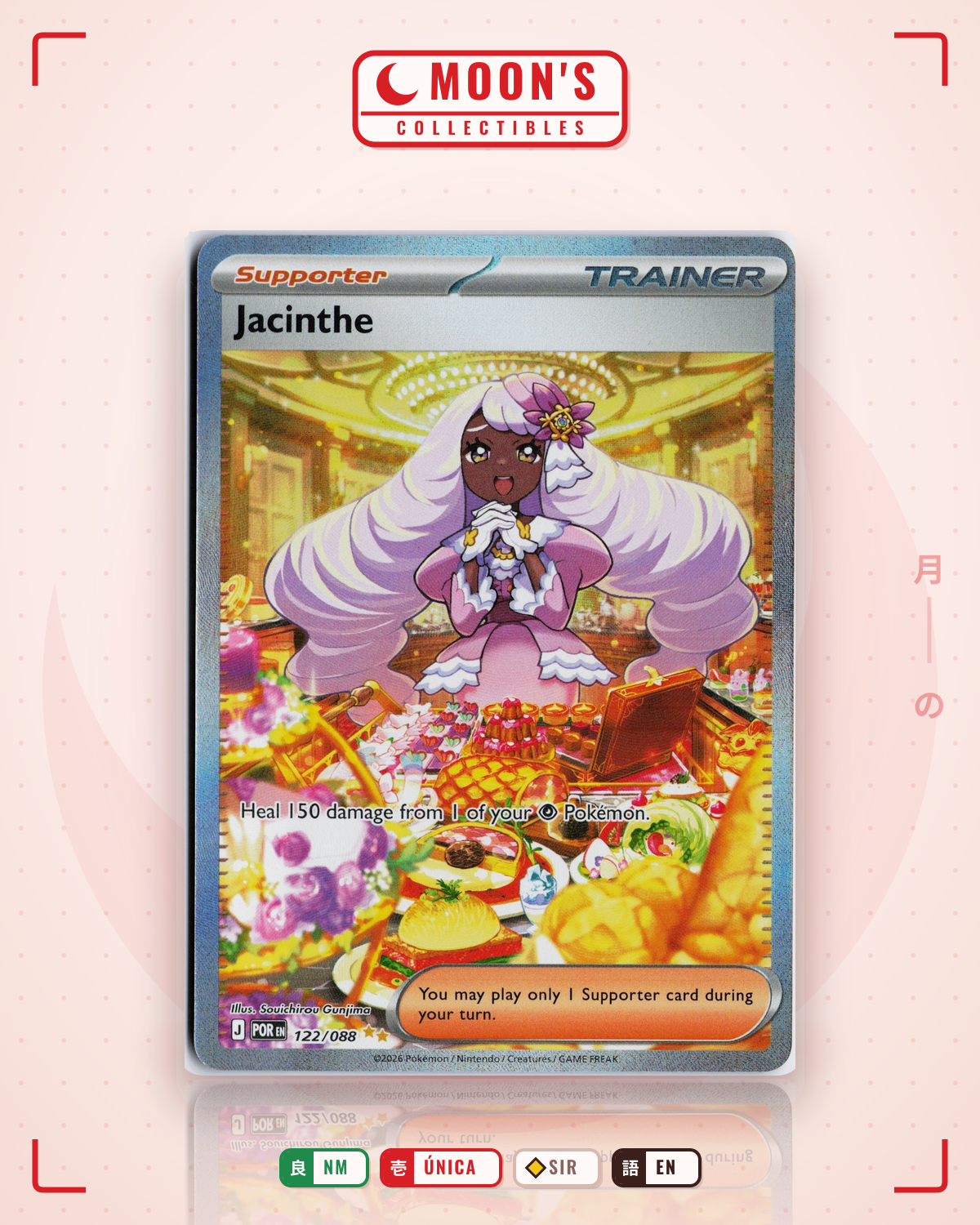 Carta Pokémon Jacinthe · Perfect Order #122/088 (NM) — pieza única en Moon's Collectibles México