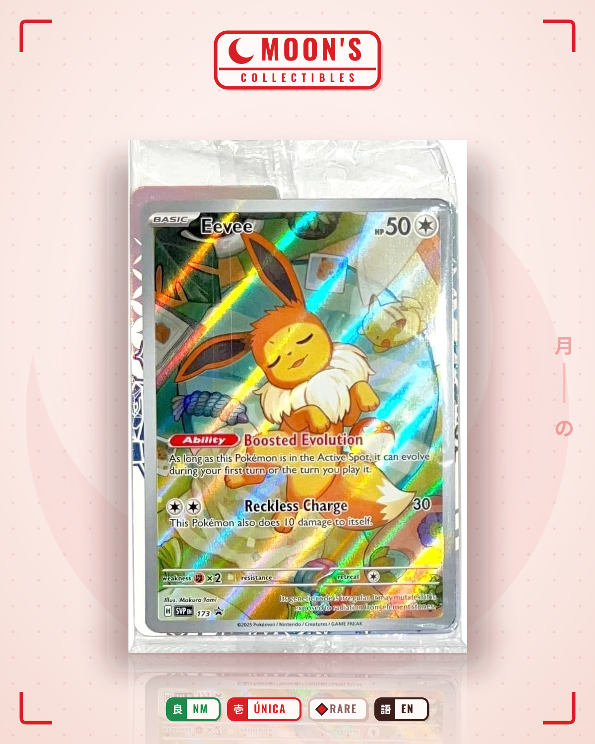 Carta Pokémon Eevee · Scarlet & Violet Black Star Promos #173 (NM) — pieza única en Moon's Collectibles México