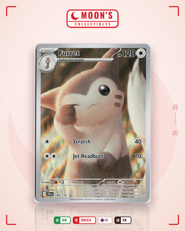 Carta Pokémon Furret · Journey Together #168/159 (NM) — pieza única en Moon's Collectibles México