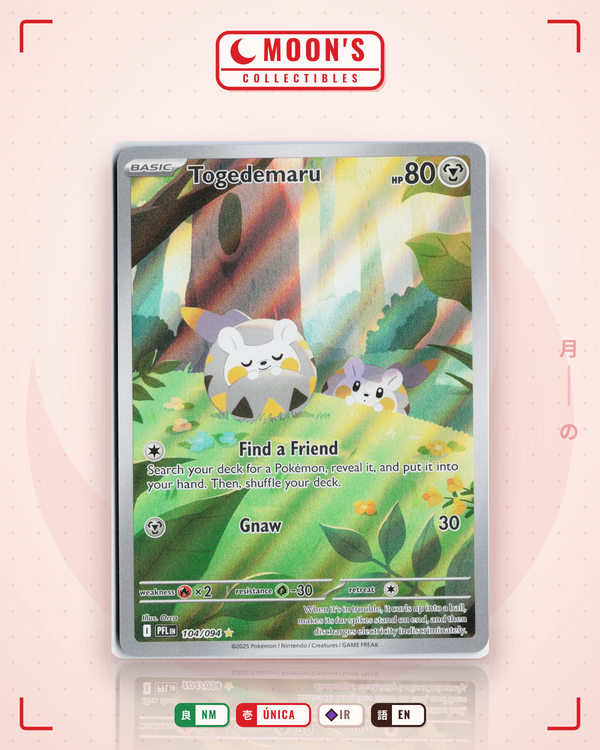 Carta Pokémon Togedemaru · Phantasmal Flames #104/094 (NM) — pieza única en Moon's Collectibles México