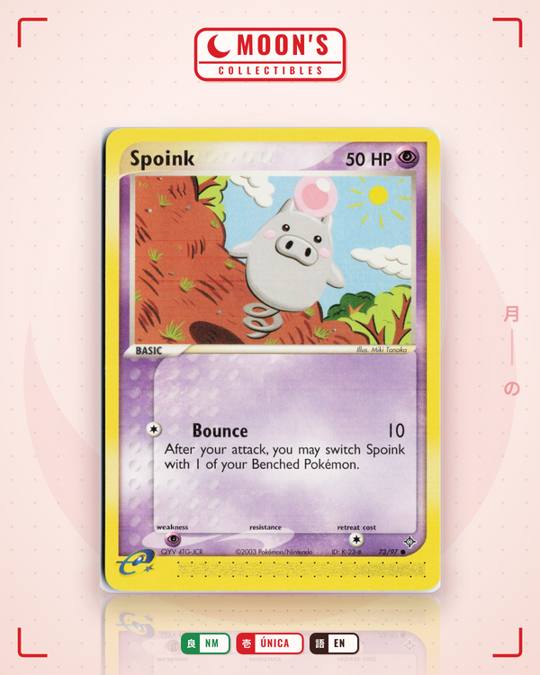 Carta Pokémon Spoink · Dragon #73/97 (NM) — pieza única en Moon's Collectibles México